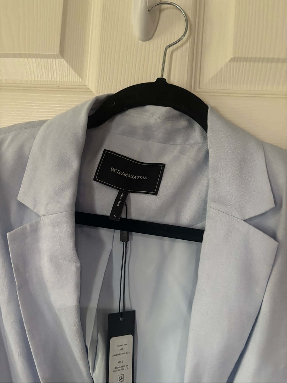 BCBG Light Blue Lace-Up Tailored Blazer - Picture 9 of 12